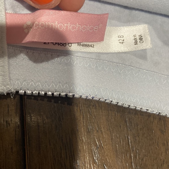 Comfort Choice 42B blue 100% cotton wire free bra EUC - Picture 4 of 10